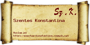 Szentes Konstantina névjegykártya